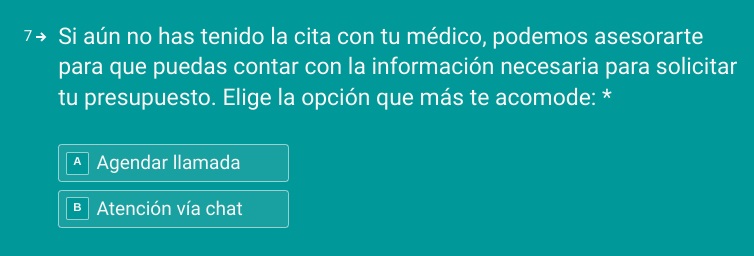 llamada o chat