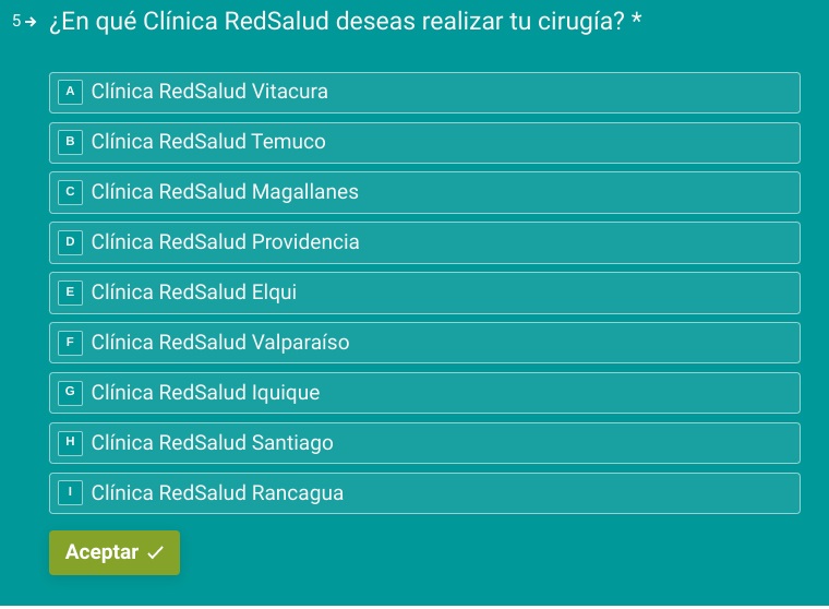 presupuesto clinica redsalud
