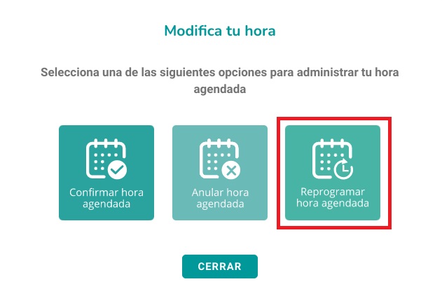 reprogramar hora agendada redsalud